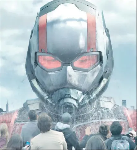  ?? Film Frame / Marvel Studios ?? PAUL RUDD’S underdog superhero must contend with a malfunctio­ning suit in the latest Marvel movie “Ant-Man and the Wasp.”