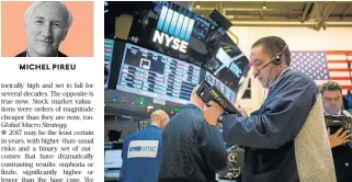  ?? /Bloomberg ?? MICHEL PIREU Alert: Traders work on the floor of the New York Stock Exchange on Friday.