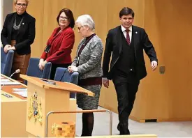 ?? Bild: Claudio Bresciani ?? Riksdagen röstade på fredagen nej till Stefan Löfven som statsminis­ter.