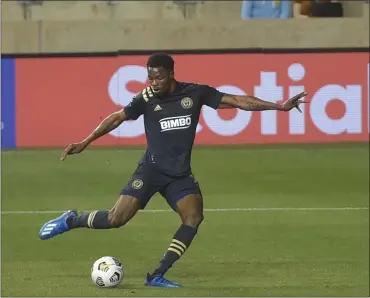  ?? PETE BANNAN — MEDIANEWS GROUP ?? Union forward Cory Burke shoots in Tuesday’s CONCACAF Champions League game against Atlanta United. Burke scored the opener Saturday in a 2-0 MLS win in Chicago.