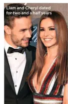  ??  ?? Liam and Cheryl dated for two and a half years