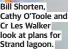  ??  ?? Bill Shorten,
Cathy O’toole and Cr Les Walker look at plans for Strand lagoon.