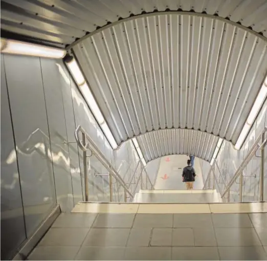  ?? // ABC ?? El metro de Barcelona, semivacío en el primer estado de alarma