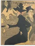  ??  ?? Le Divan japonais - Affiche originale de Henri de Toulouse-Lautrec (-), réalisée en  Estimée entre . et . euros