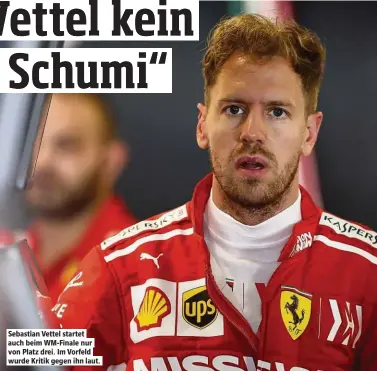  ??  ?? Sebastian Vettel startet auch beim WM-Finale nur von Platz drei. Im Vorfeld wurde Kritik gegen ihn laut.