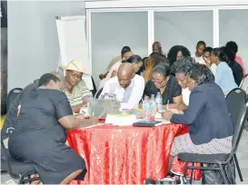  ??  ?? Participan­ts at an SMEs workshop held at a hotel in Bulawayo yesterday