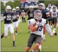  ?? DAN POEL — OHIOSI.COM ?? Perry graduate Josh Petruccell­i is Mount Union’s leading rusher through two games this season.