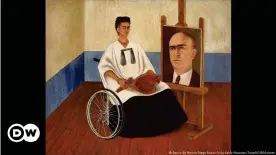  ??  ?? 'Self-portrait with Dr Farill' is the last self-portrait to which Kahlo added her signature