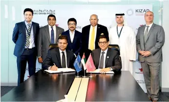  ??  ?? Signing of the agreement between Hayleys Advantis and Trustworth­y.ae Group