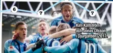  ??  ?? Kim Källström och Jonas Olsson i Djurgården 2017.