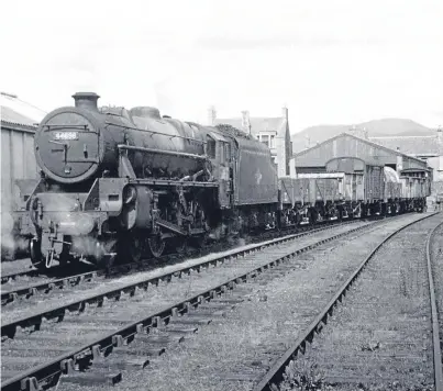  ??  ?? A scene from the Crieff railway yard in 1965.