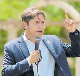  ??  ?? Líder local. Axel Kicillof, gobernador y referente K en la Provincia.