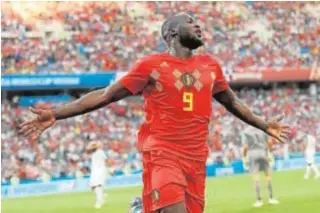  ?? EFE ?? Lukaku celebra uno de los dos goles anotados ante Panamá