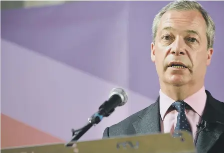  ??  ?? Nigel Farage is leading the March to Leave from Sunderland to London’s Parliament Square.