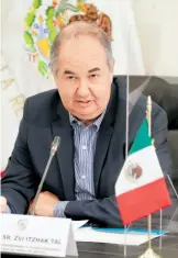  ?? CORTESÍA: SENADO ?? Zvi Tal, embajador de Israel en México