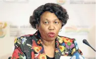  ?? Picture:
Antonio Muchave ?? Minister of basic education Angie Motshekga will present the cabinet with a plan for the school year.