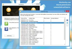  ??  ?? Unchecky can block potentiall­y unwanted software.