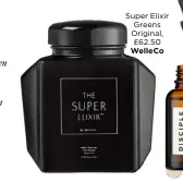  ??  ?? Velvet Mask, £93 Sisley Super Elixir Greens Original, £62.50 WelleCo