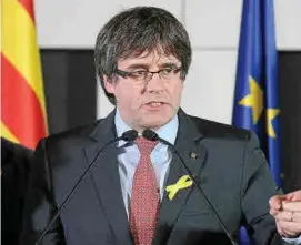  ?? Foto: Efe ?? Puigdemont will sich für die Regionalwa­hlen im Mai aufstellen lassen.