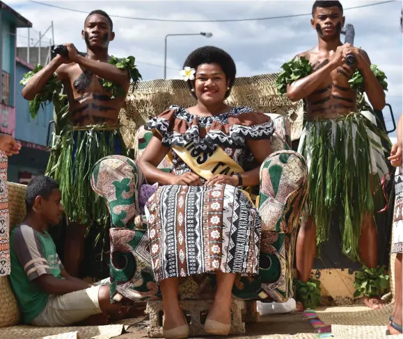  ?? Photo: Shratika Singh ?? Miss Taveuni Karalaini Seru won the Best Float at the Duavata Northern Crime Prevention Carnival in Labasa on August 5, 2017.