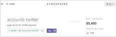  ??  ?? Figure 7: Searching the package for Twitter accounts on Atmosphere­JS