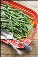  ??  ?? This February 2017 photo shows honey Creole mustard green beans in New York. (AP)