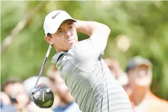  ??  ?? Rory McIlroy of Northern Ireland plays his shot during a practice round prior to the 2017 PGA Championsh­ip at Quail Hollow Club on August 8, 2017 in Charlotte, North Carolina. - AFP photo