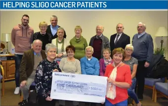  ??  ?? Sligo Stoma Support Group recently presented a cheque for 5,000 to Sligo Cancer Support Centre which they raised through their own fundraisin­g efforts.