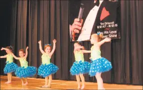  ?? John Torsiello / Hearst Connecticu­t Media ?? Performers from DBA Dance in New Hartford on stage during the Tim Driscoll St. Jude Children’s Research Hospital telethon at Torrington High School on Sunday.