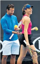  ??  ?? Split decision: Johanna Konta and former coach Wim Fissette