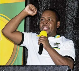  ?? /Freddy Mavunda ?? Apologies: Ekurhuleni ANC chair and former mayor Mzwandile Masina is expected to apologise to ANC members for destabilis­ing coalition talks the party held with the EFF in its attempt to regain the Ekurhuleni council.