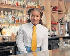  ?? ?? Lola Aluko is The Bartender who sees it all going on at the wedding