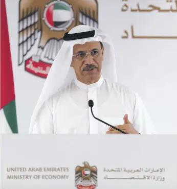  ?? Reem Mohammed / The National ?? Sultan Al Mansouri said selected sectors would be examined as the UAE seeks to attract investment­s in non-oil industries