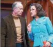  ?? PHOTO BY MARK GARVIN ?? Greg Wood and wife, Susan Riley Stevens in ‘Noises Off’ at the Walnut Street Theatre.