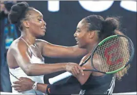  ?? Photo: Thomas Peter/Reuters ?? Still doing it for themselves: Sisters Venus and Serena Williams in the final of the Australian Open.