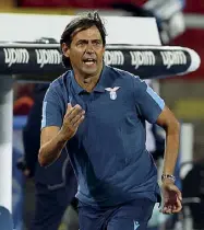  ??  ?? Crollo Il tecnico Della Lazio Simone Inzaghi, 44 anni