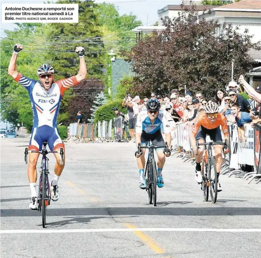  ?? PHOTO AGENCE QMI, ROGER GAGNON ?? Antoine Duchesne a remporté son premier titre national samedi à La Baie.