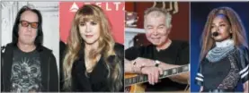  ?? THE ASSOCIATED PRESS ?? This combinatio­n photo shows, from left, Todd Rundgren, Stevie Nicks, John Prine and Janet Jackson.