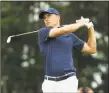  ?? Streeter Lecka / Getty Images ?? Jordan Spieth plays his shot from the seventh tee during the second round of the U.S. Open on Friday.