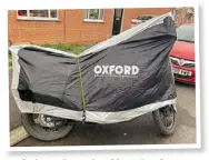 ??  ?? Oxford cover keeps the Africa Twin safe from the elements
