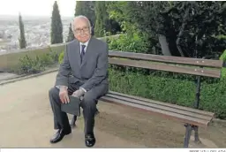  ?? PEPE VILLOSLADA ?? El poeta Pablo García Baena, durante una visita a Granada en 2013.