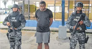  ?? EXPRESO ?? Captura. Wilfrido Ibarra fue detenido como sospechoso del doble crimen en el sector El Palmar, en Esmeraldas.