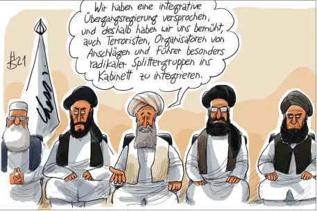  ?? Zeichnung: Heiko Sakurai ?? Die Resozialis­ierung der Taliban