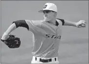  ?? [OKLAHOMAN ARCHIVES] ?? Last spring, former Oklahoma State left-hander Andrew Heaney, now with the Los Angeles Angels, donated a TrackMan system, the same product MLB uses for Statcast, to the program. The system is affixed behind home plate at Allie P. Reynolds Stadium.