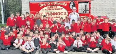  ??  ?? Thumbs up The famous Scottish baker stopped by Halfmerke during their STV Appeal fun day 250517half­merk_06