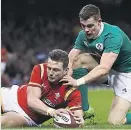  ??  ?? POOR DEFEAT: Garry Ringrose v Wales