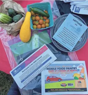  ?? BIG GREEN ?? Big Green partnered with Red Zone Ministries to hand out school supplies, fresh produce and "Green at Home" grow kits to Orange Mound students.