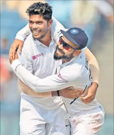  ?? AFP PHOTO ?? ■ Umesh Yadav stepped into Jasprit Bumrah’s shoes and gave a good account of himself.