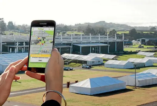 ?? SUPPLIED ?? The new GPS app for Fieldays will help visitors find their way around the site.