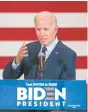 ??  ?? Respaldo.
Joe Biden, aspirante presidenci­al demócrata, acusó al mandatario Donald Trump de “traicionar” a Estados Unidos.